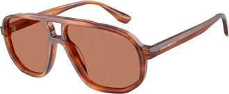 Emporio Armani Zonnebril Ea 4263U Model 632973 - Heren - Zonnebrillen - Bruin - 57 MM - Accessoires