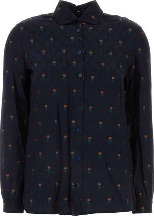 Etro Dark Blue Printed Shirt