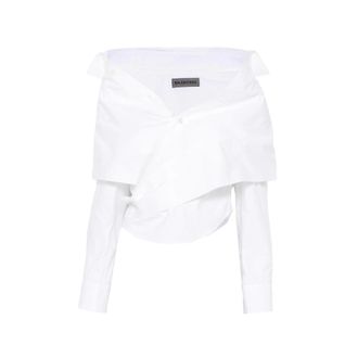 Balenciaga Off-the-shoulder Wrap Blouse