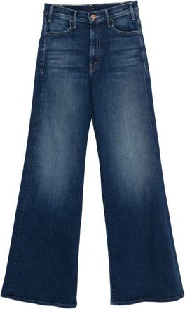 Mother Womens The Hustler Roller Sneak Denim Jeans