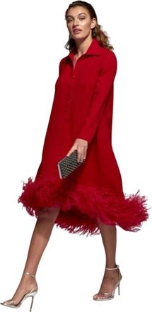 Moskada C&aacute;diz Shirt Dress - Dames - Feestkleedjes - Rood - M - Kleedjes