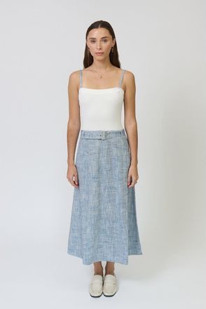 Central Park West Serena Belted Twofor Dress in Blue at Nordstrom, Size X-Small