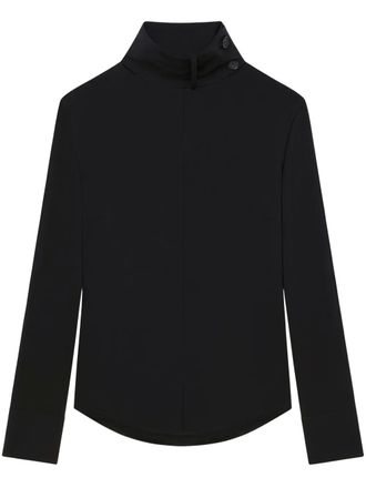 Courrèges scarf-detail blouse - Black