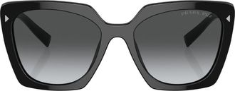Prada rectangle-shape sunglasses - women - Acetate - 58 - Black