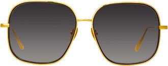 Linda Farrow JULIANA LFL1394 C2 Womens Sunglasses Gold Size 63