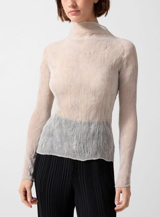 Issey Miyake Womens Chiffon Twist high-neck top