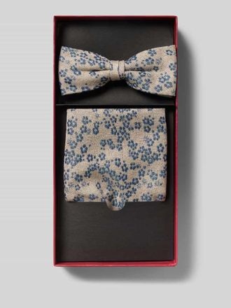 CG - Club of Gents Fliege im Set mit Einstecktuch Modell Pixton in Beige, Gr&ouml;&szlig;e 1