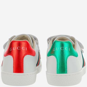 Gucci Girls Sneakers Ace Leather Multicolour Calfskin Trainers