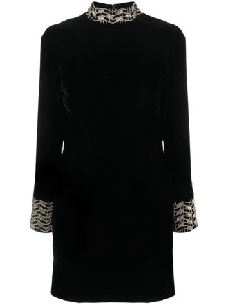 MVP Wardrobe Mini-jurk met open rug - Zwart