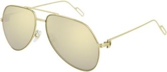 Cartier Gold Flash Mirror Pilot Unisex Sunglasses CT0110S 016 58