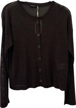 Maison Lurex Womens Gala Short Cardigan In Black