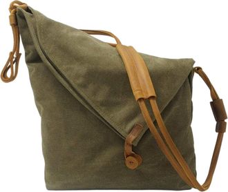 Generic NYSDM Retro Vintage Mens canvas leather Shoulder Bag Messenger Bag Sling male Cross-body