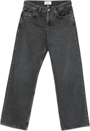 Citizens Of Humanity Jeans met wijde pijpen en knoopsluiting - Dames - Regular Fit Jeans - Grijs - W28 - Katoen - Jeans