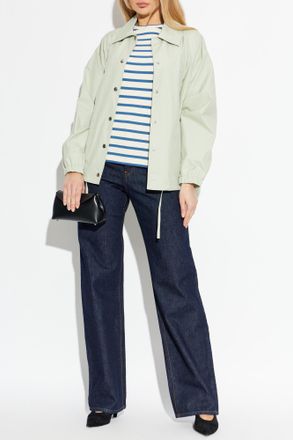 Jil Sander Cotton Jacket With Logo, Womens, Green