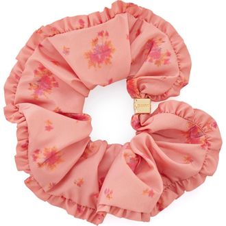 Ganni Printed Taffeta Scrunchie in Lantana at Nordstrom