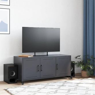 Berkfield Home TV Cabinet Anthracite 100.5x39x43.5 cm Steel in Dark Grey