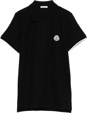 Moncler Polo con applicazione logo - Nero
