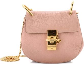 Chlo&eacute; Drew Leather Mini crossbody bag - Beige