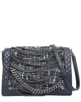 Chanel Black Tweed 2013 Boy Medium Runway Enchained Bag (Authentic Pre-Loved)