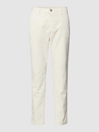 M.A.C Hose mit Knopf- und Rei&szlig;verschluss in Ecru, Gr&ouml;&szlig;e 32