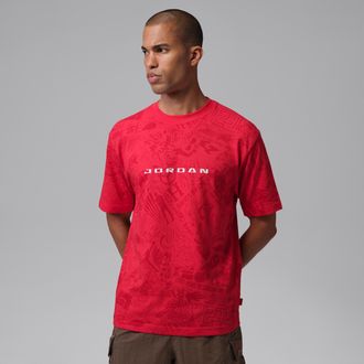Nike Jordan Mens Jordan Brooklyn T-Shirt in Red | IM9994-657