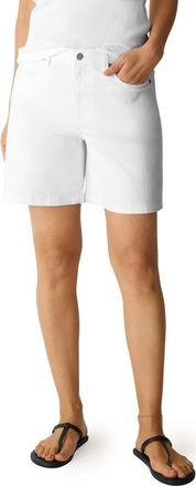 Eileen Fisher High Waist Denim Shorts in White at Nordstrom, Size Xx-Small