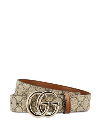 Gucci gg motif buckle belt - women - Polyester/Cotton/Polyurethane - 75 - Neutrals