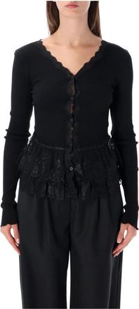 OperaSPORT Eloisa Seamless Cardigan - Dames - Vesten - Zwart - S - Katoen - Truien & Vesten