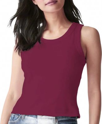 Michael Stars Womens Mina Cropped Tank Top In Plum