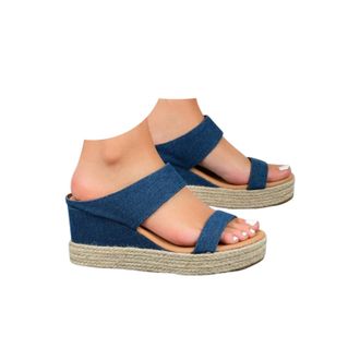 Generic Womens Espadrilles Wedge Sandals Slippers Summer Dressy Platform Sandals Comfortable Open Toe Wedges Sandal Casual Fashion Slip on Outdoor Vacation Be