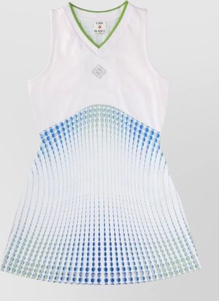 Casablanca gradient racerback sleeveless dress v neckline