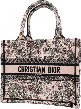 Dior Black Pink Canvas Tote Bag (Pre-Owned)