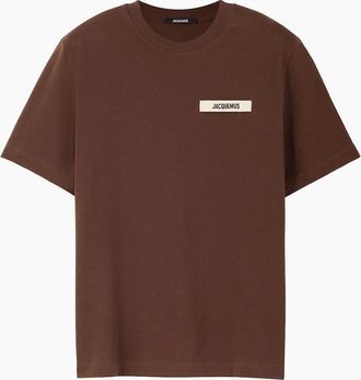 Jacquemus Mens Jacquemus Le Gros Grain T-Shirt in Brown - Size: 38
