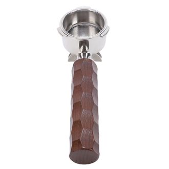 OEM Portafiltro Breville De 51 Mm De Acero Inoxidable Con 3 Orejetas Y Mango De Madera