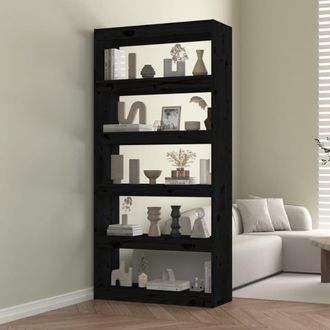 vidaXL Vidaxl - Estanter&iacute;a/divisor De Espacios Madera Pino Negro 80x30x167,4 Cm