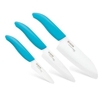 Kyocera Advanced Ceramics 3 Piece Revolution Series Knife Set in Blue at Nordstrom