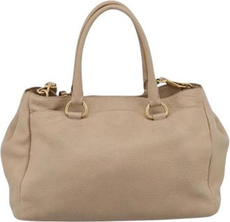 Prada Pre-owned Vintage Tote Bag - Dames - Vintage Shopper - Beige - ONE Size - Leer - Vintage