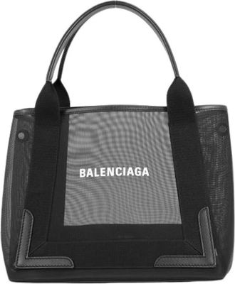 Balenciaga Pre-owned Tote Bags, female, Black, Size: ONE SIZE Pre-owned Vintage Mesh Tote Bag