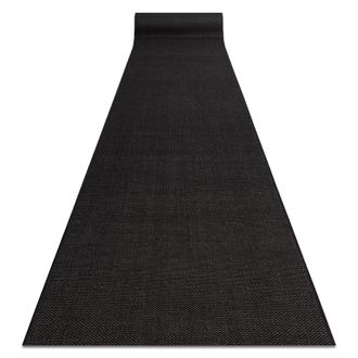 RugsX RugsX Sisal Floorlux Runner in Black | Size: 120 cm x 350 cm