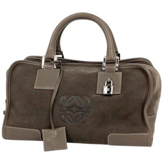 Loewe Pre-owned Amazona Handbag - Dames - Pre-owned - Bruin - Maat: ONE Size Leer