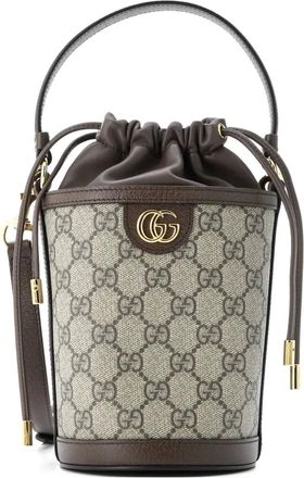Gucci GG Coated Canvas Ophidia Bucket Bag - women - Fabric/Leather - One Size - Brown