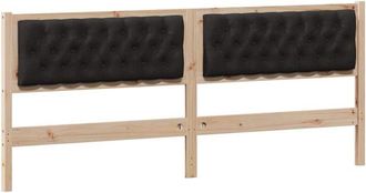 vidaXL Cabecero Otro Marr&oacute;n Y Negro 200 Cm Madera Maciza De Pino Vidaxl