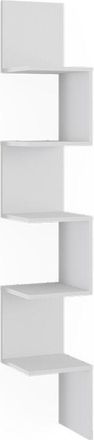 Vicco Scaffale ad angolo Paolo, Bianco, 28 x 175.4 cm con 5 scomparti, Vicco