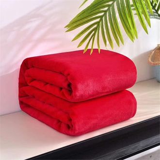 OEM Manta Grande De Forro Polar, Microfibra Suave Y C&aacute;lida, Para Cama Doble O Sof&aacute;, Dimensiones 200 X 230 Cm, Roja