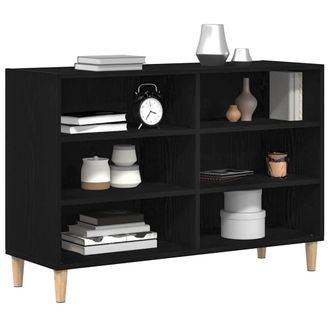 Berkfield Home Stylish Black Oak Sideboard 103.5x35x70 cm Made of Engineered Wood