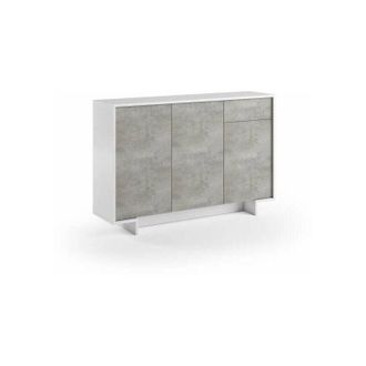 Terraneo Terraneo Madia Slim Elegante Bianco Cemento - 134x35x87 cm