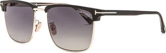 Tom Ford Mens Hudson Sunglasses In Shiny Rose Gold