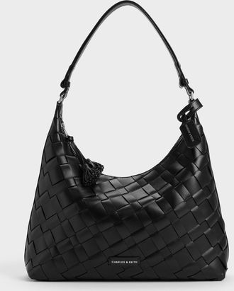 Charles & Keith Ivette Woven Tassel Hobo Bag
