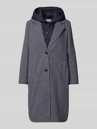 Jake*s Casual Regular Fit Mantel mit Woll-Anteil und Reverskragen in Mittelgrau Melange, Größe 34