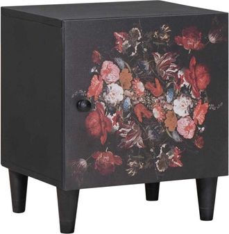 vidaXL Bedside Cabinet with Door Black 40 x 33 x 46 cm vidaXL